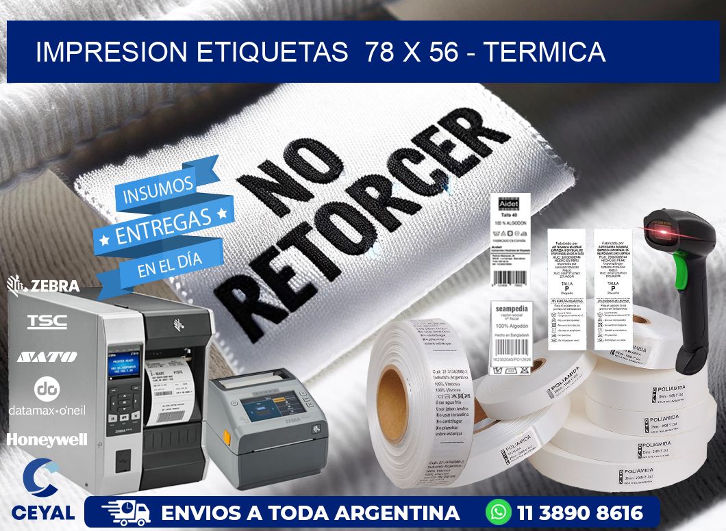 impresion etiquetas  78 x 56 - termica