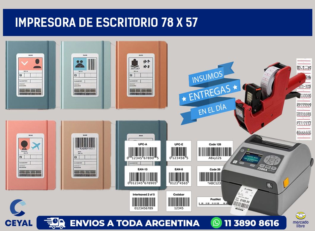 impresora de escritorio 78 x 57