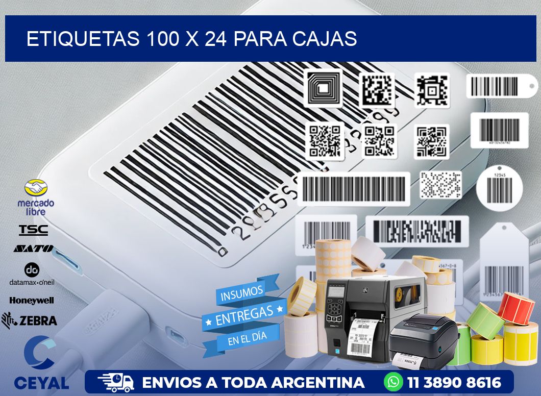 ETIQUETAS 100 x 24 PARA CAJAS