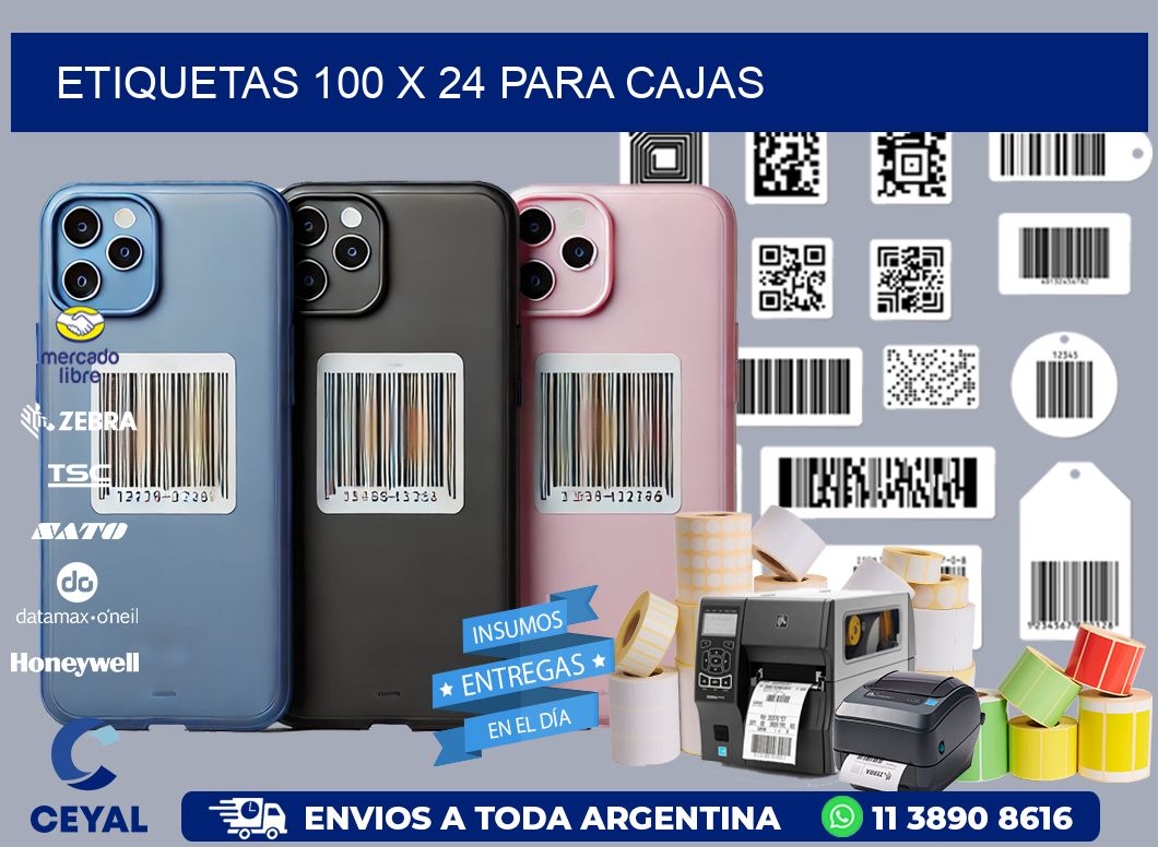 ETIQUETAS 100 x 24 PARA CAJAS