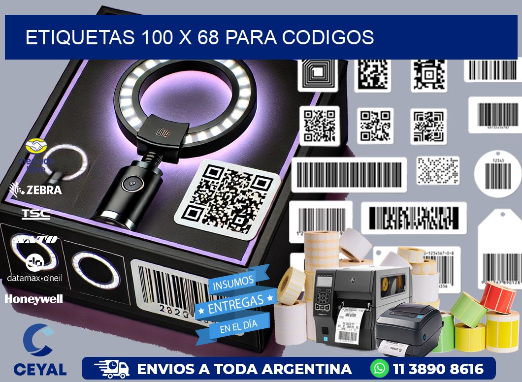 ETIQUETAS 100 x 68 PARA CODIGOS