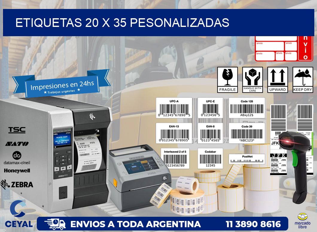 ETIQUETAS 20 x 35 PESONALIZADAS