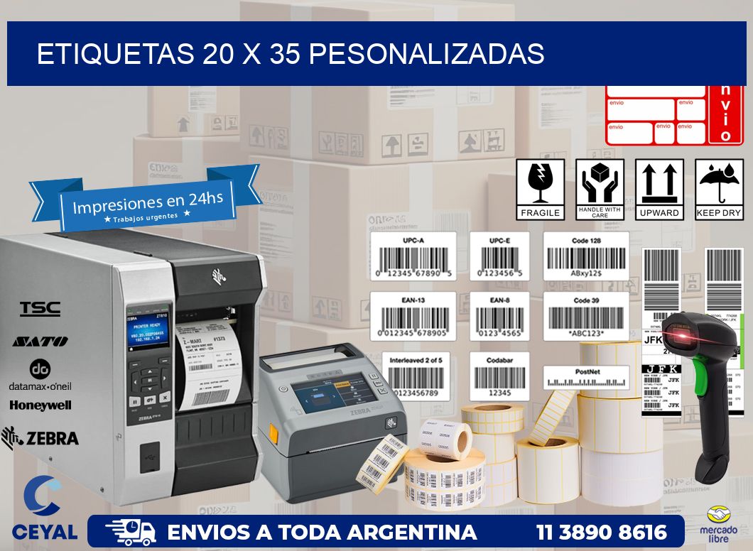 ETIQUETAS 20 x 35 PESONALIZADAS
