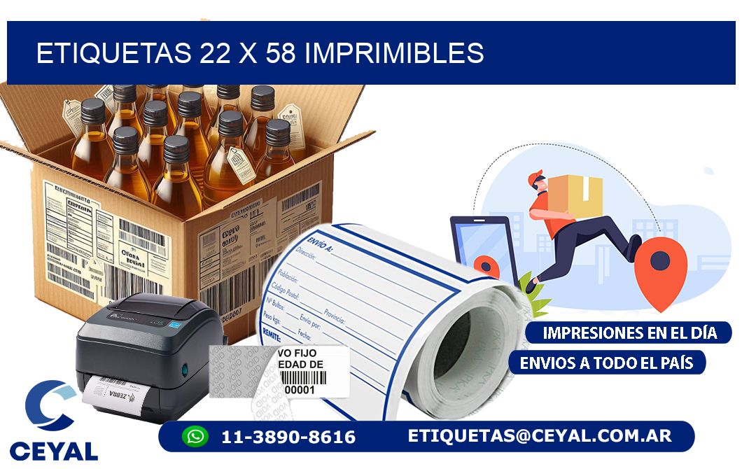 ETIQUETAS 22 x 58 IMPRIMIBLES