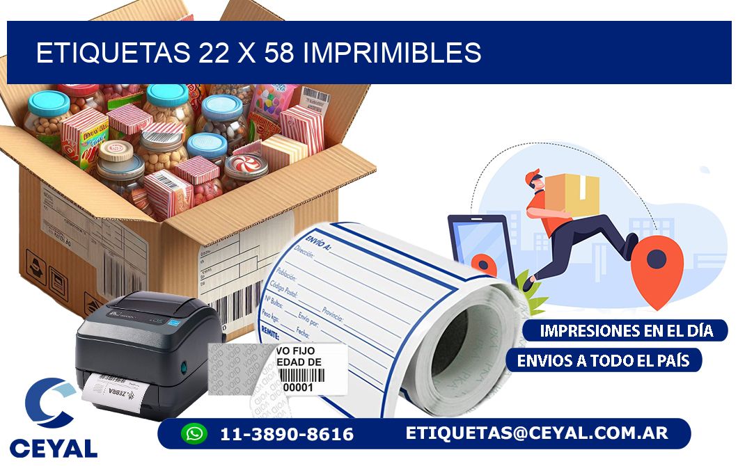 ETIQUETAS 22 x 58 IMPRIMIBLES