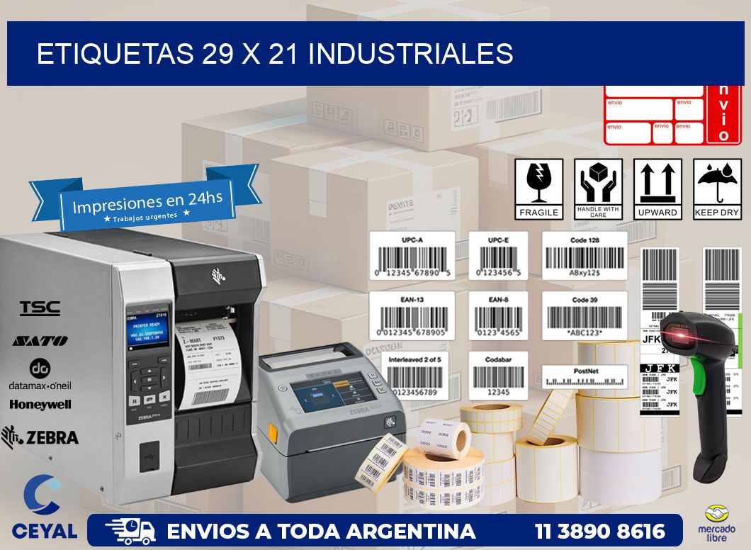 ETIQUETAS 29 x 21 INDUSTRIALES