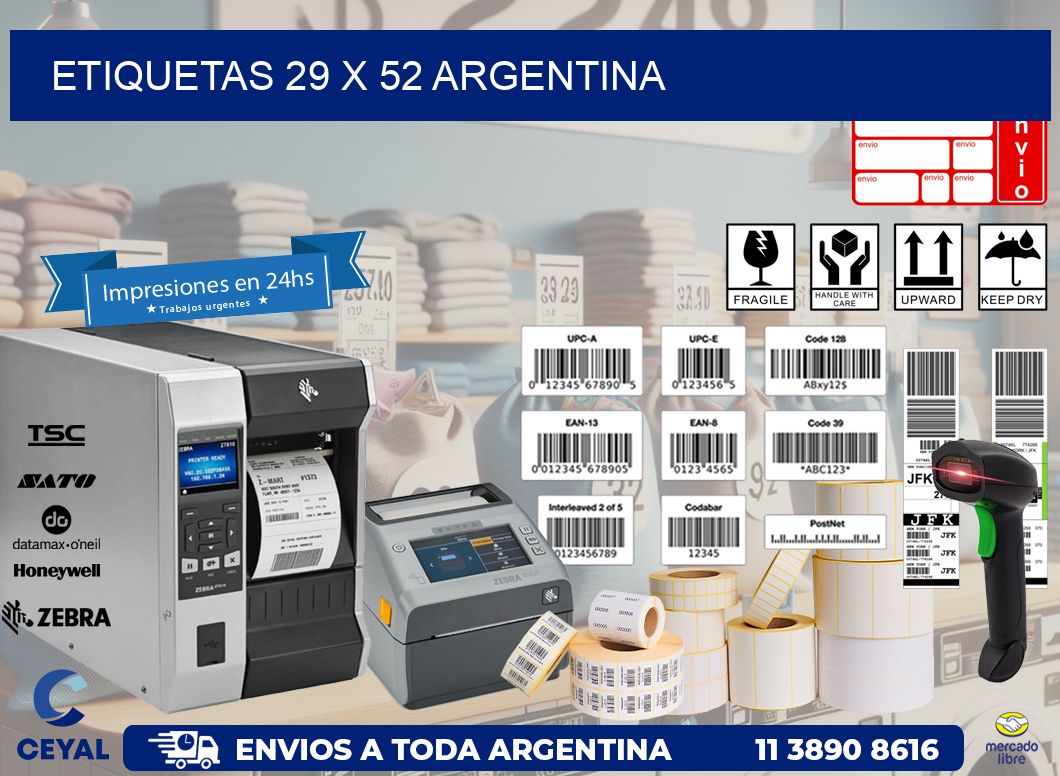 ETIQUETAS 29 x 52 ARGENTINA