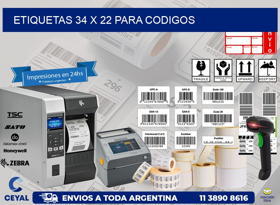 ETIQUETAS 34 x 22 PARA CODIGOS