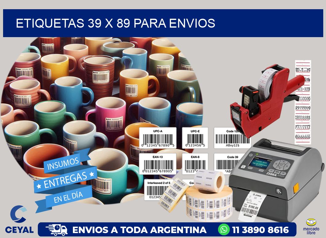 ETIQUETAS 39 x 89 PARA ENVIOS