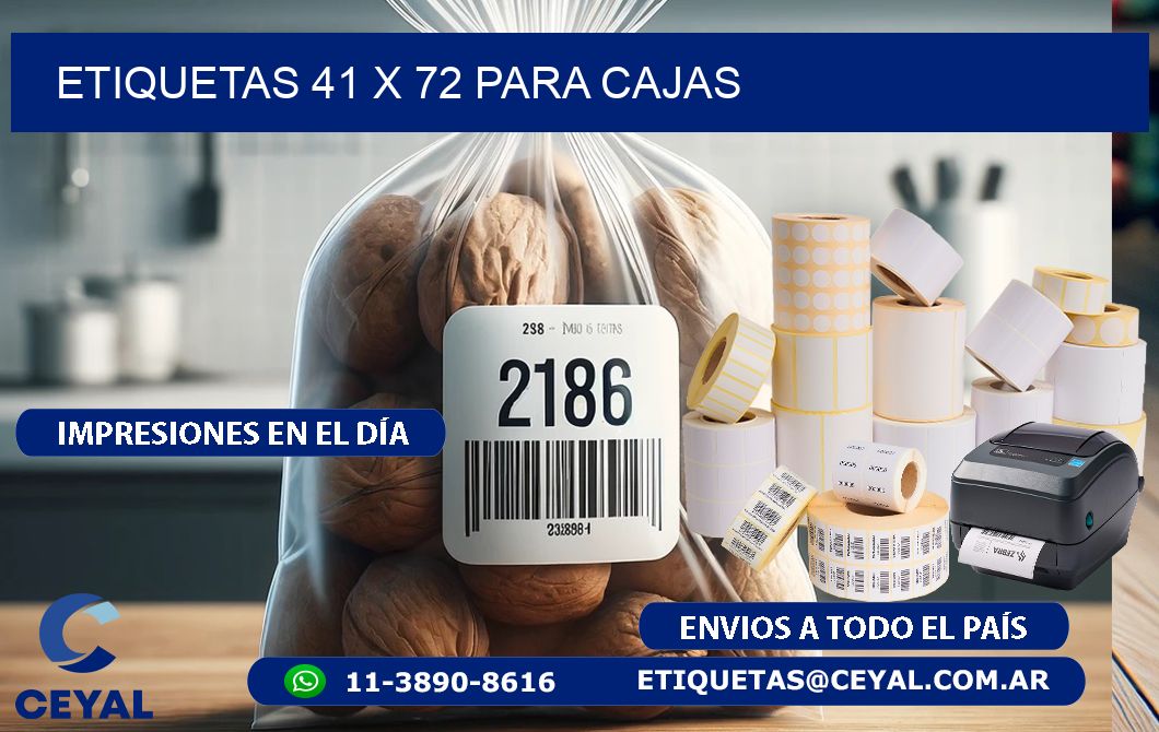 ETIQUETAS 41 x 72 PARA CAJAS