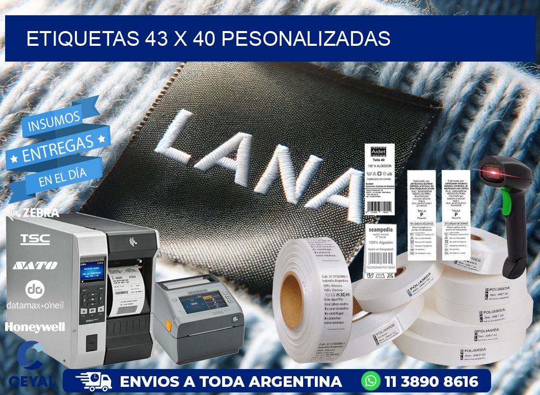 ETIQUETAS 43 x 40 PESONALIZADAS
