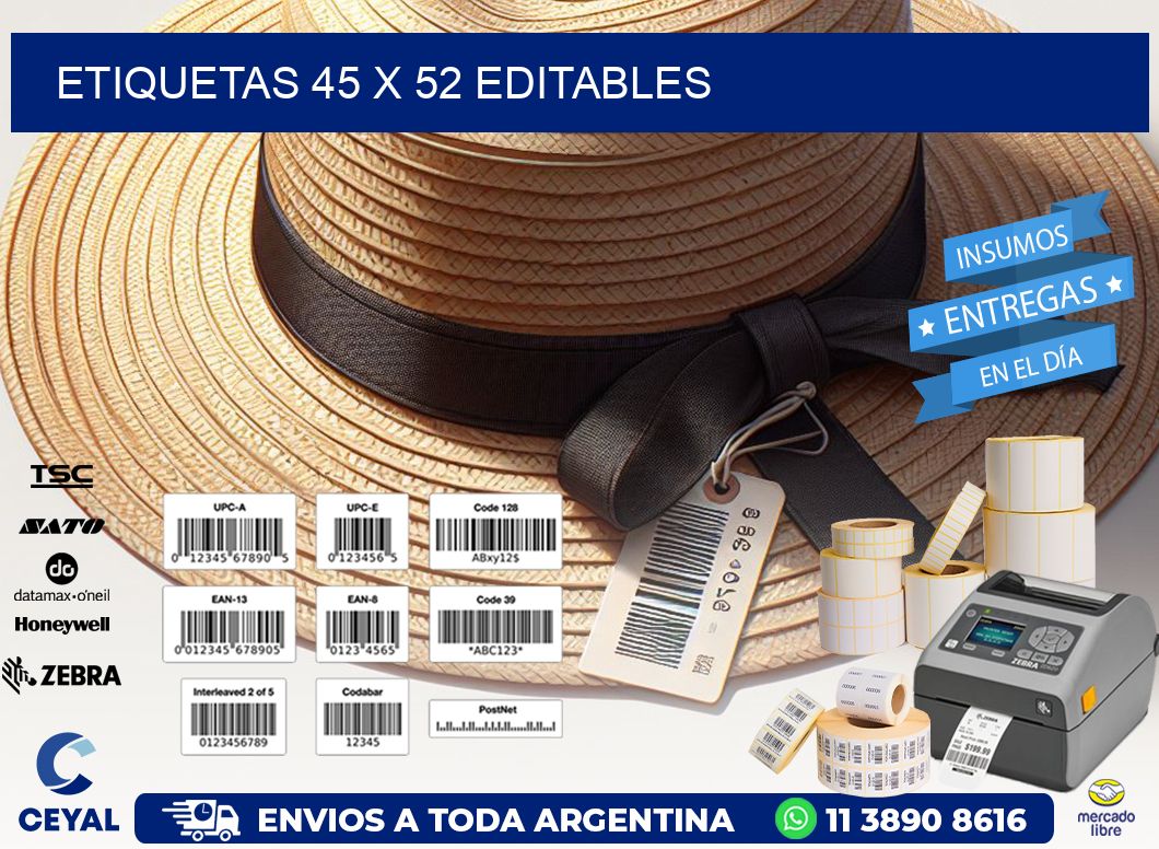 ETIQUETAS 45 x 52 EDITABLES