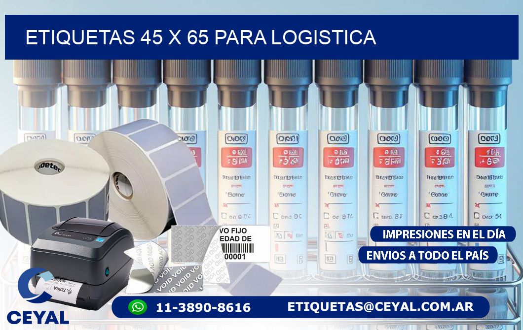 ETIQUETAS 45 x 65 PARA LOGISTICA