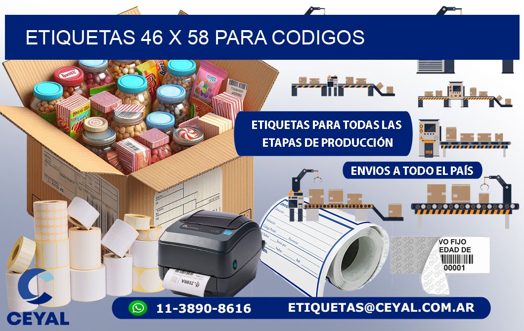 ETIQUETAS 46 x 58 PARA CODIGOS
