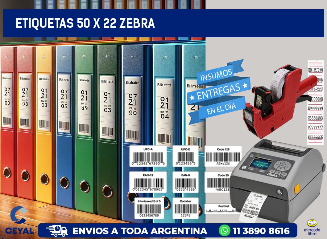 ETIQUETAS 50 x 22 ZEBRA