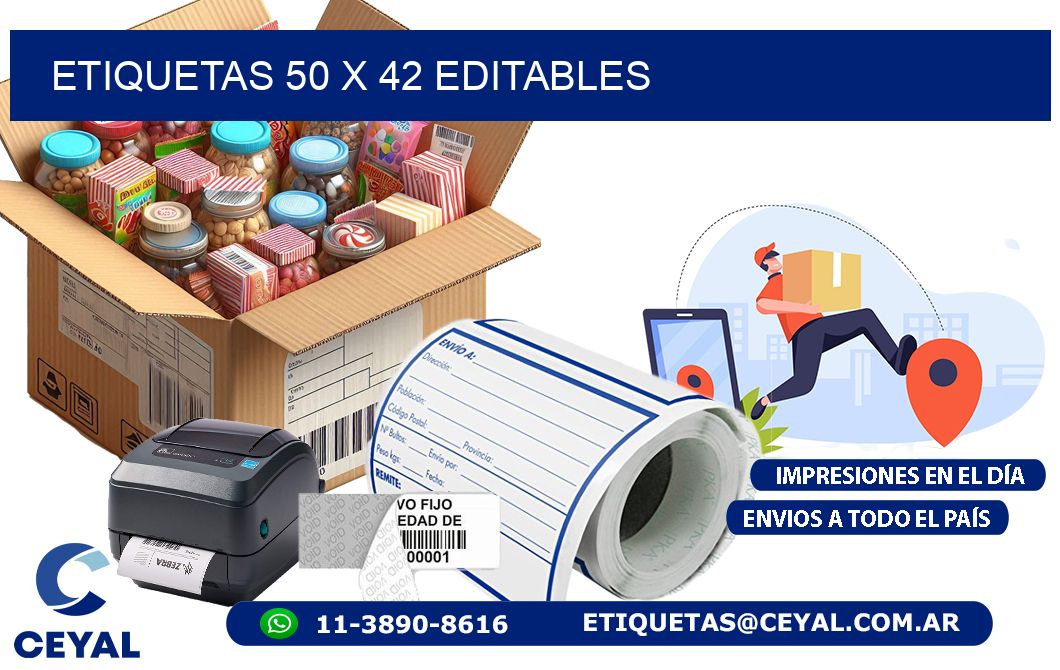 ETIQUETAS 50 x 42 EDITABLES