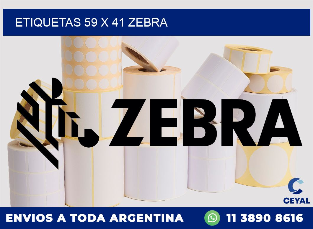 ETIQUETAS 59 x 41 ZEBRA