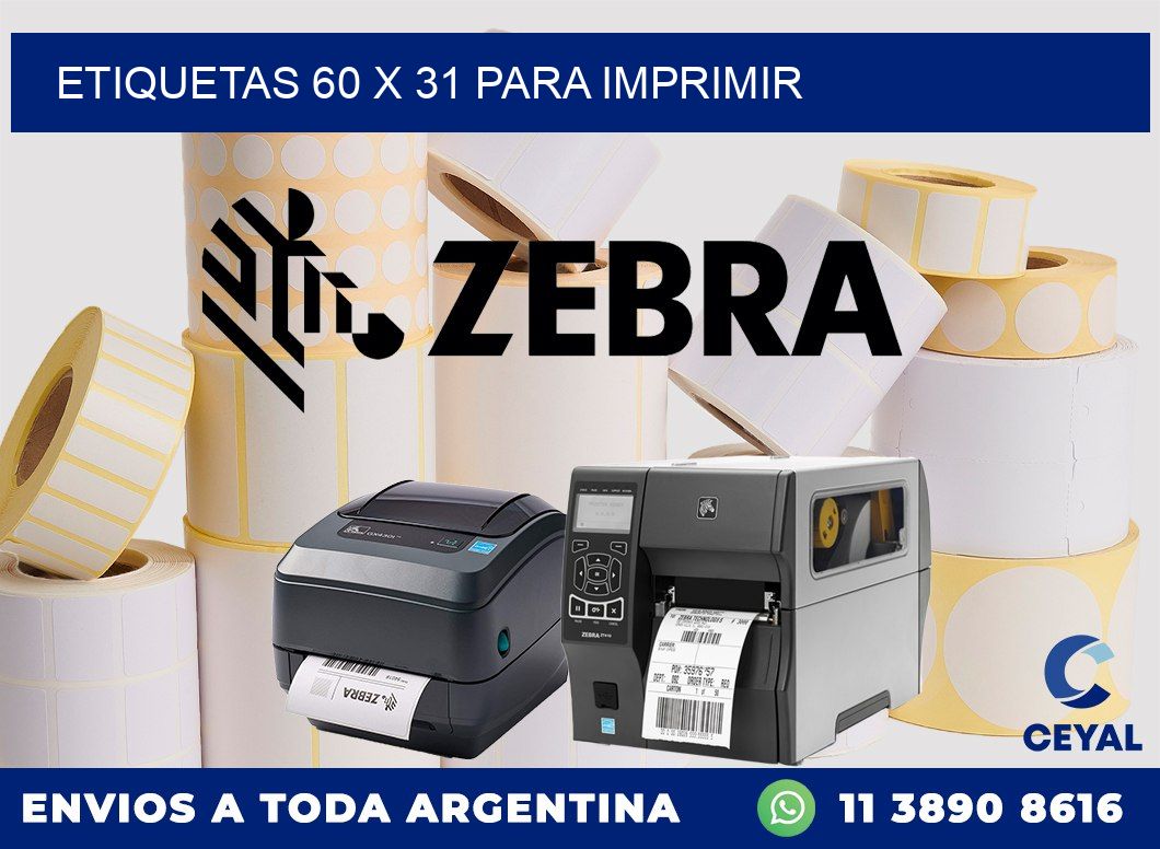 ETIQUETAS 60 x 31 PARA IMPRIMIR
