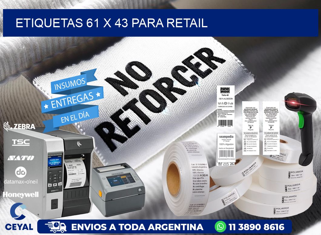 ETIQUETAS 61 x 43 PARA RETAIL