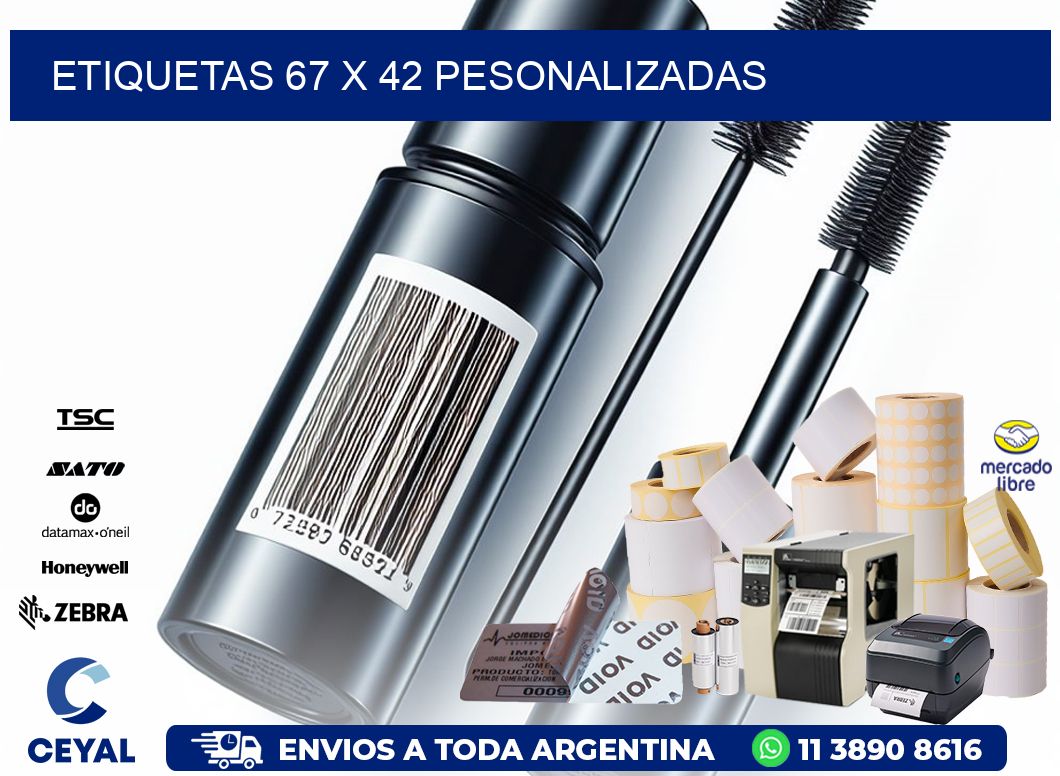ETIQUETAS 67 x 42 PESONALIZADAS