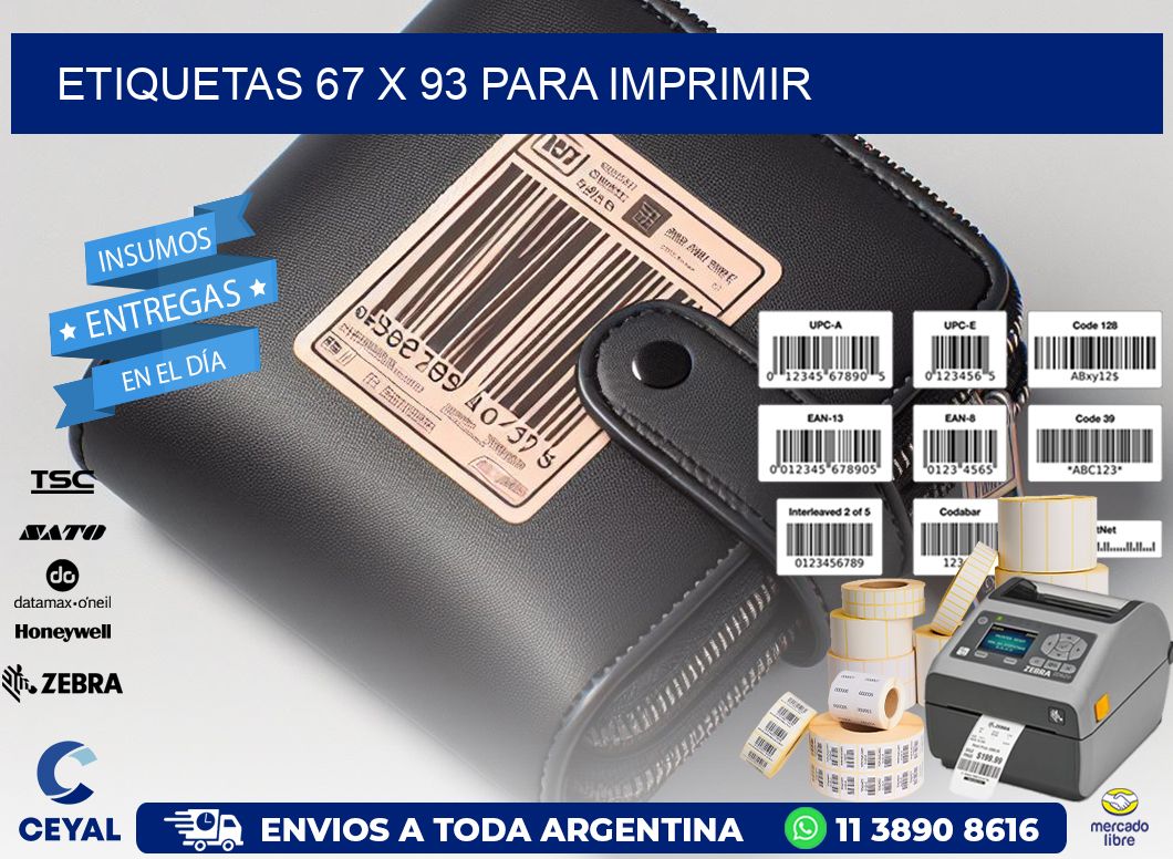 ETIQUETAS 67 x 93 PARA IMPRIMIR