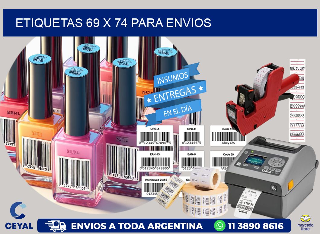 ETIQUETAS 69 x 74 PARA ENVIOS