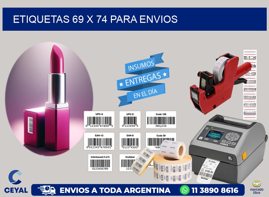 ETIQUETAS 69 x 74 PARA ENVIOS