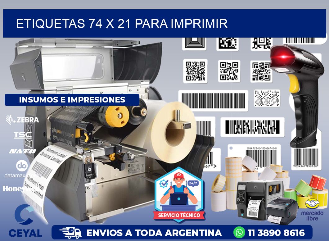 ETIQUETAS 74 x 21 PARA IMPRIMIR