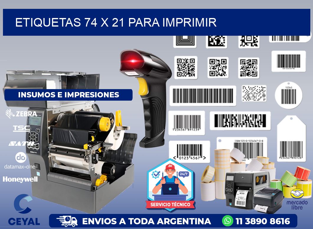 ETIQUETAS 74 x 21 PARA IMPRIMIR