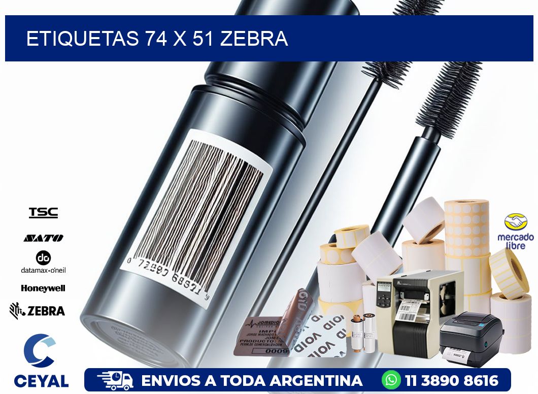 ETIQUETAS 74 x 51 ZEBRA