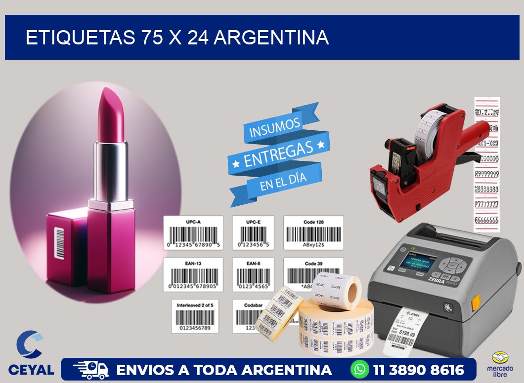 ETIQUETAS 75 x 24 ARGENTINA