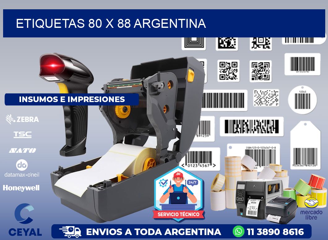 ETIQUETAS 80 x 88 ARGENTINA