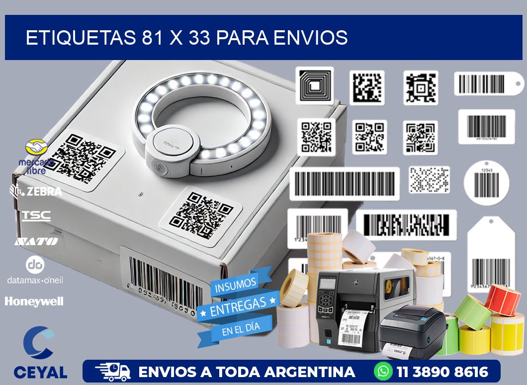 ETIQUETAS 81 x 33 PARA ENVIOS