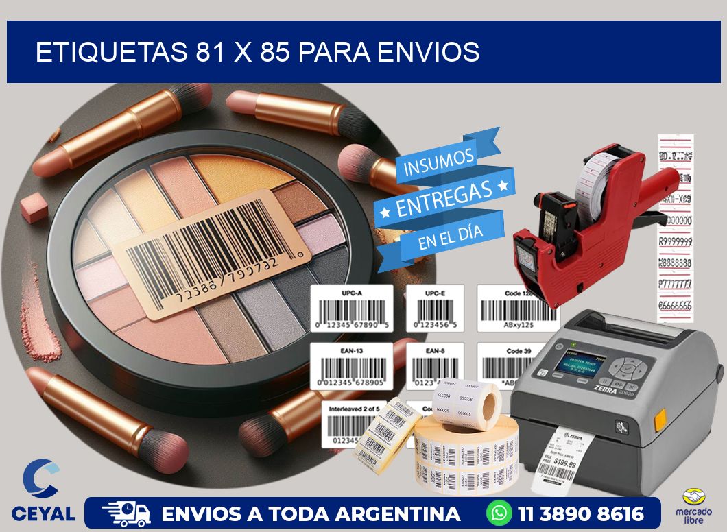 ETIQUETAS 81 x 85 PARA ENVIOS
