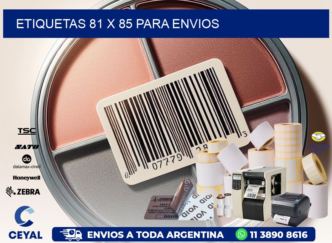 ETIQUETAS 81 x 85 PARA ENVIOS