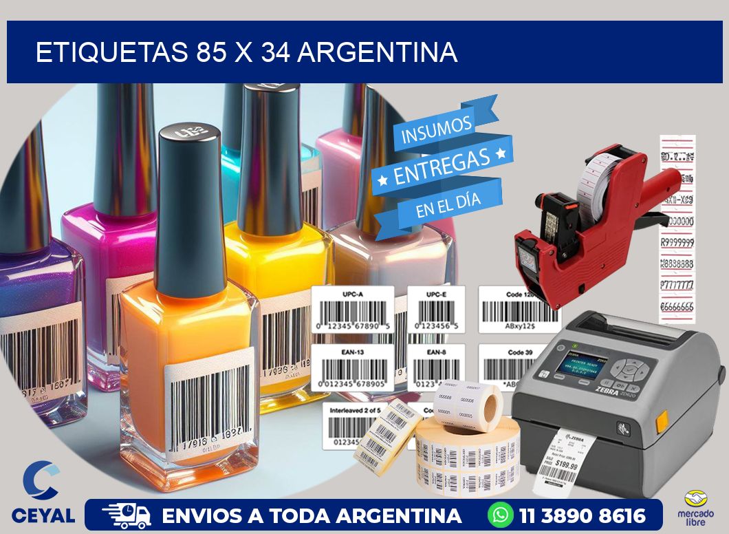 ETIQUETAS 85 x 34 ARGENTINA