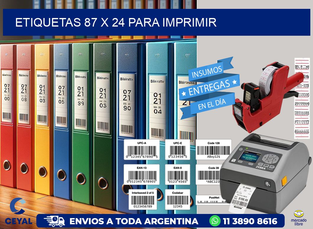 ETIQUETAS 87 x 24 PARA IMPRIMIR