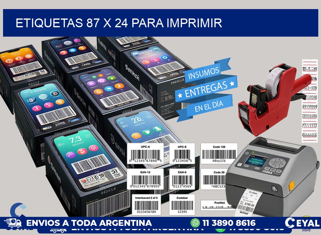 ETIQUETAS 87 x 24 PARA IMPRIMIR