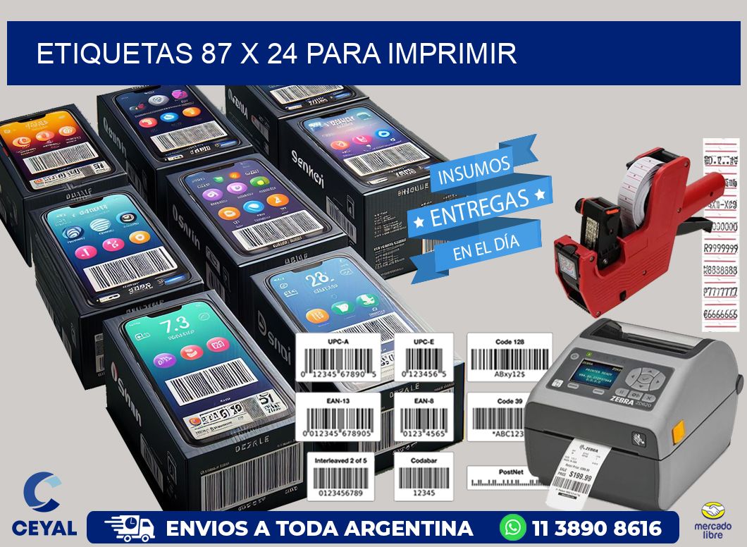 ETIQUETAS 87 x 24 PARA IMPRIMIR