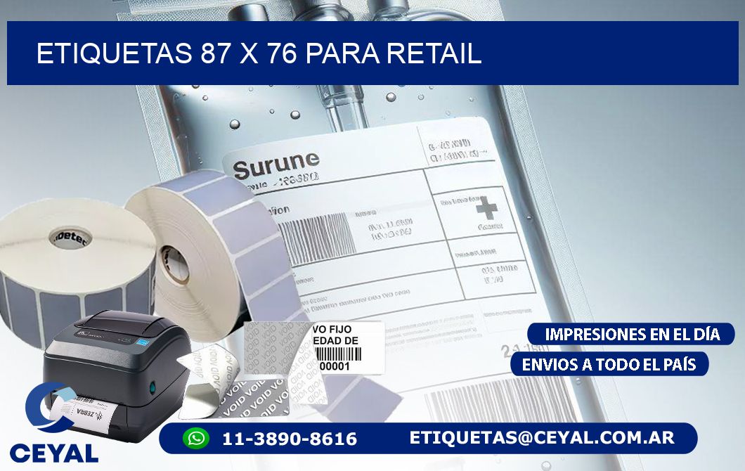 ETIQUETAS 87 x 76 PARA RETAIL