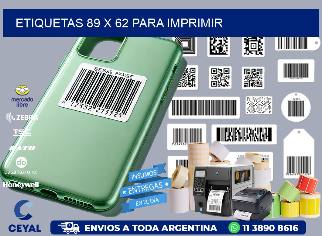 ETIQUETAS 89 x 62 PARA IMPRIMIR