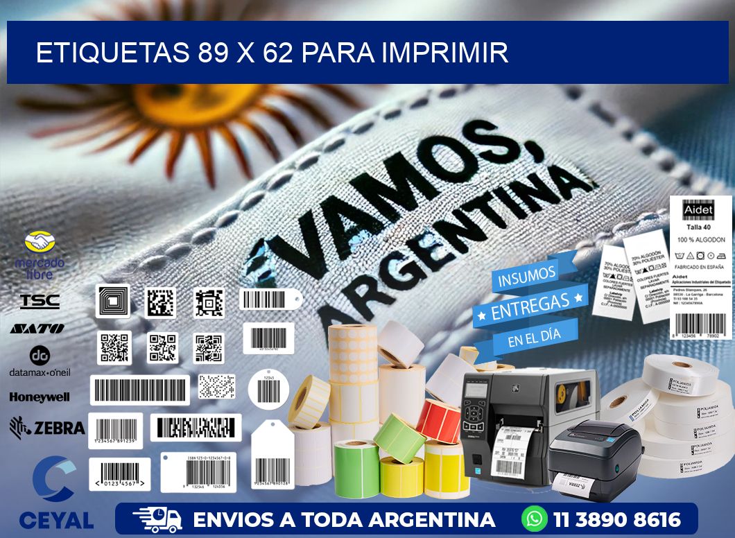 ETIQUETAS 89 x 62 PARA IMPRIMIR