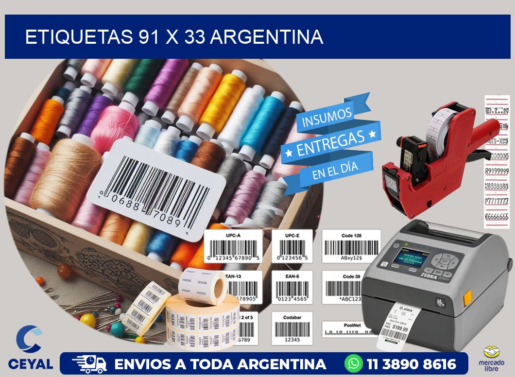 ETIQUETAS 91 x 33 ARGENTINA