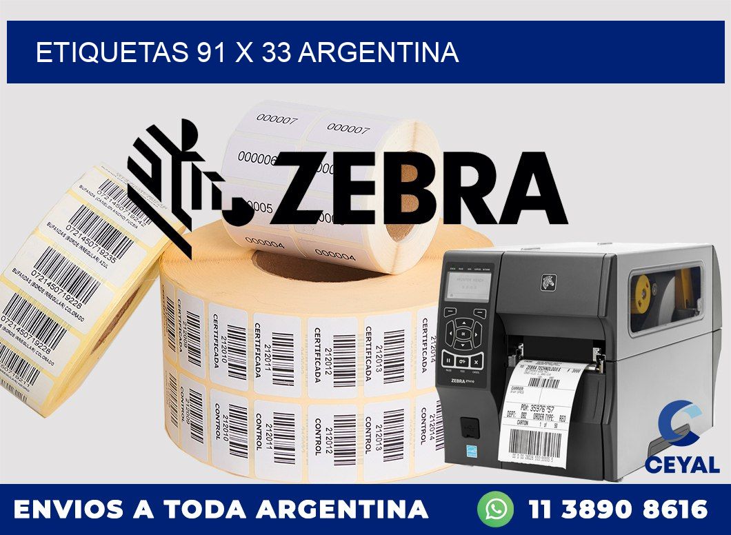 ETIQUETAS 91 x 33 ARGENTINA