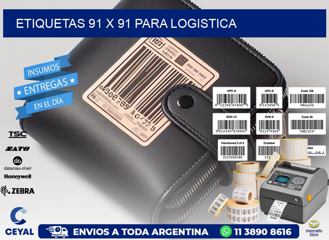 ETIQUETAS 91 x 91 PARA LOGISTICA
