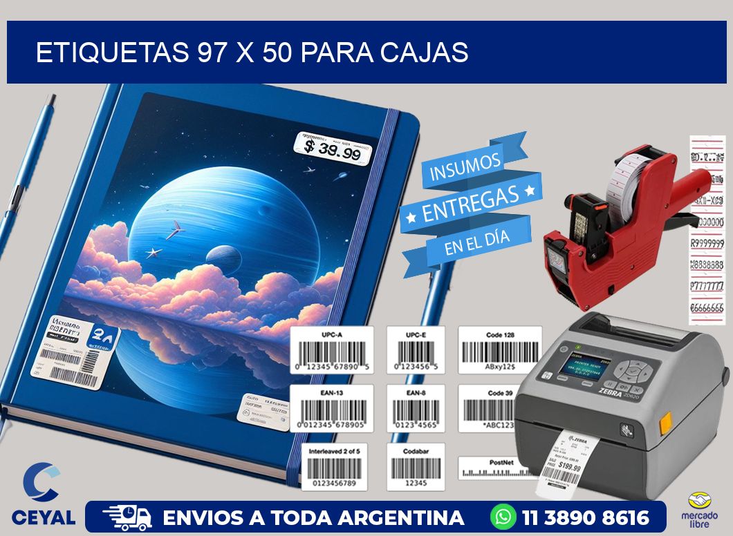 ETIQUETAS 97 x 50 PARA CAJAS
