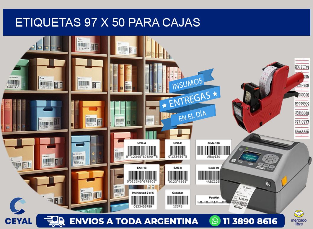 ETIQUETAS 97 x 50 PARA CAJAS