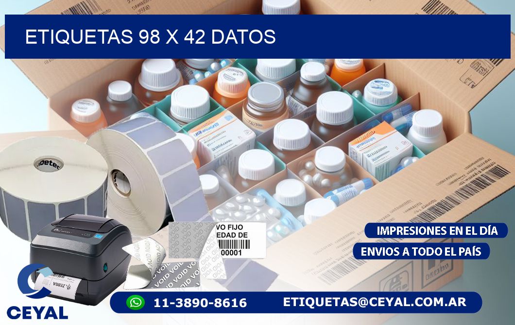 ETIQUETAS 98 x 42 DATOS