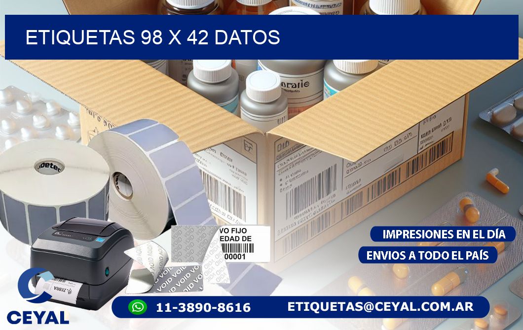 ETIQUETAS 98 x 42 DATOS