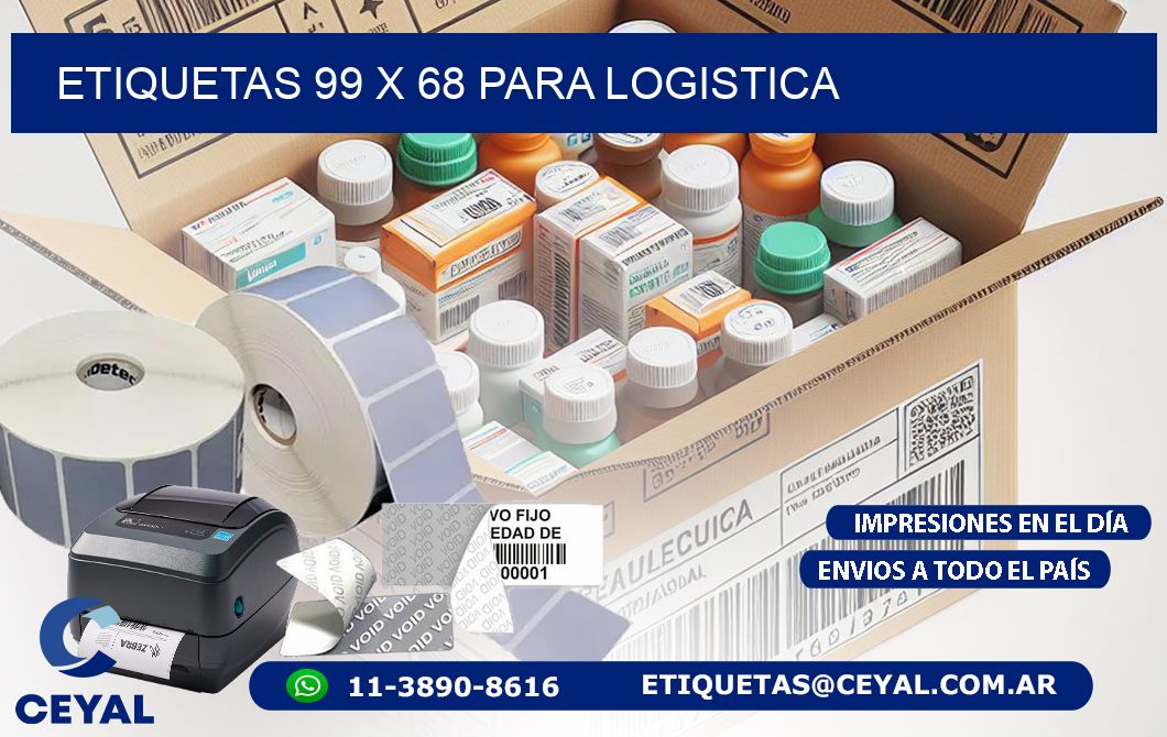 ETIQUETAS 99 x 68 PARA LOGISTICA
